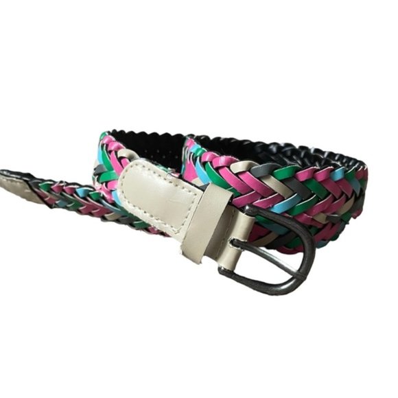 Gently Used Gap Girls Colorful Braided Leather Belt (size 10) - Picture 1 of 6